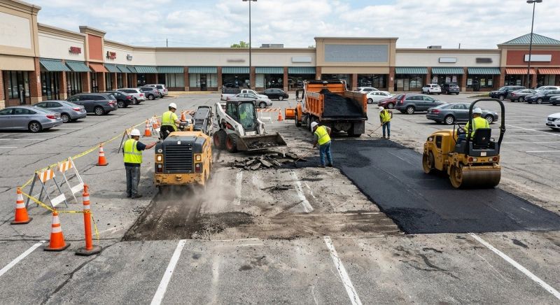 Asphalt Parking Lot Repair in Bluffton, SC