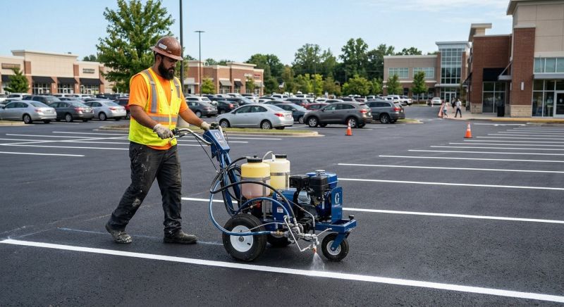 Asphalt Striping in Lawrenceville, GA
