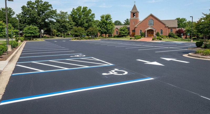 Church Parking Lot Striping in Alpharetta, GA
