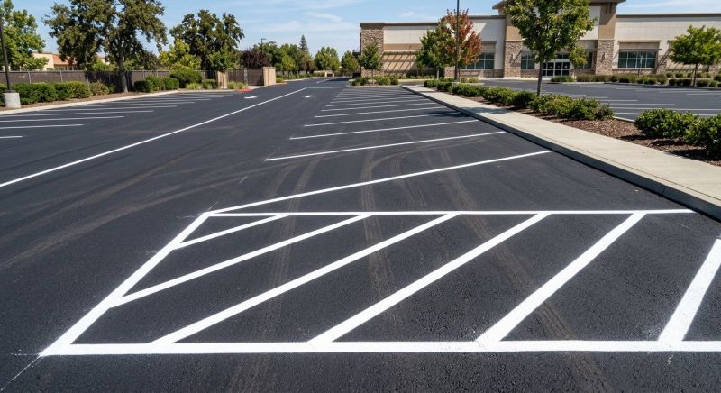 Concrete Parking Lot Striping in Lawrenceville, GA