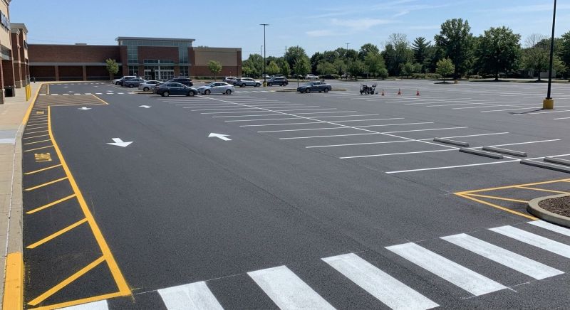 Parking Area Striping in Roswell, GA